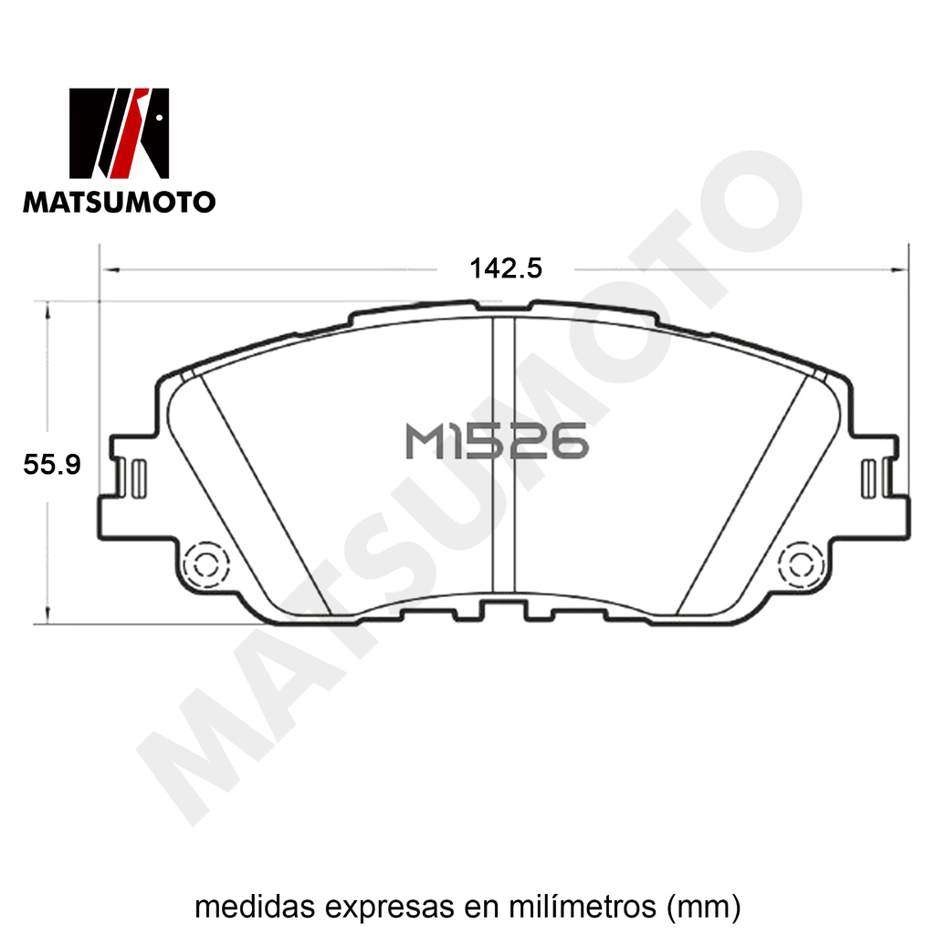 M1526 Pastilla De Freno Delantera Para Toyota Corolla Cross (2021 - ON) / Rav4 2.5 Hybrid