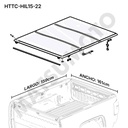 Cubre Pick Up Tapa Rigida Plegable Hilux Revo (2016 - ON)