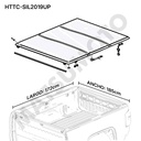 Cubre Pick Up Tapa Rigida Plegable Chevrolet Silverado (2019 - on) 5,5 FT