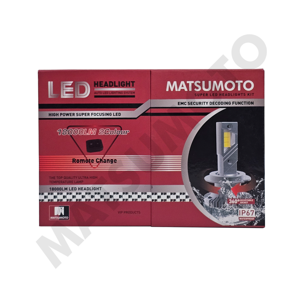 9005 Set Ampolletas Super Led 18.000 lumenes bicolor 240w