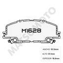 M1628 Pastillas de freno Semi-Metalica delanteras Mazda BT50 ( 2022 - actual) / Chevrolet DMAX (2021 - actual)