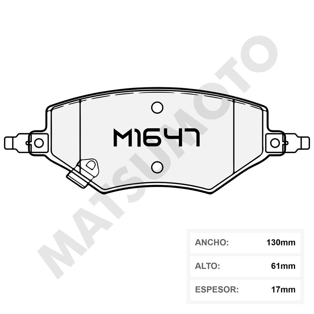 M1530 Pastillas de freno low metal delanteras para chevrolet