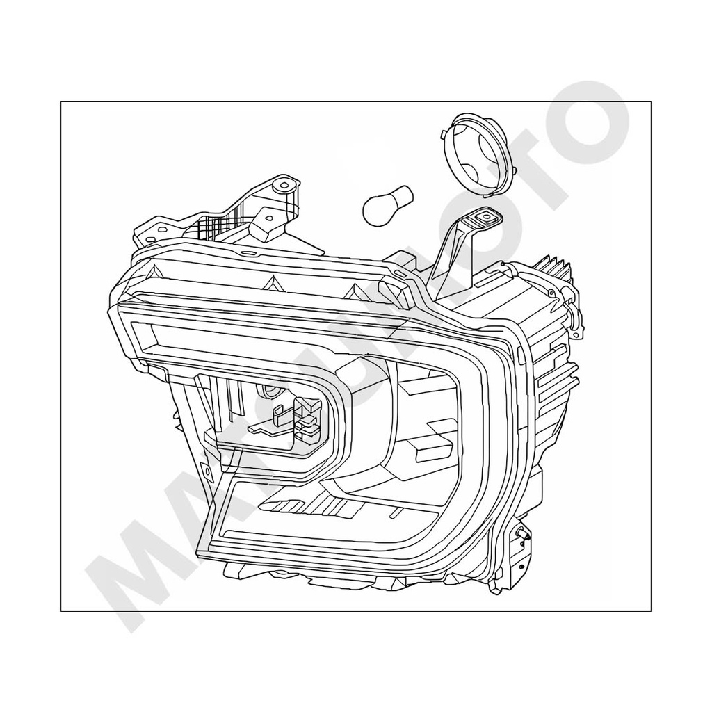 OPTICO Izquierdo para Ford Ranger XLS / XLT / Limited (2023 - actual)