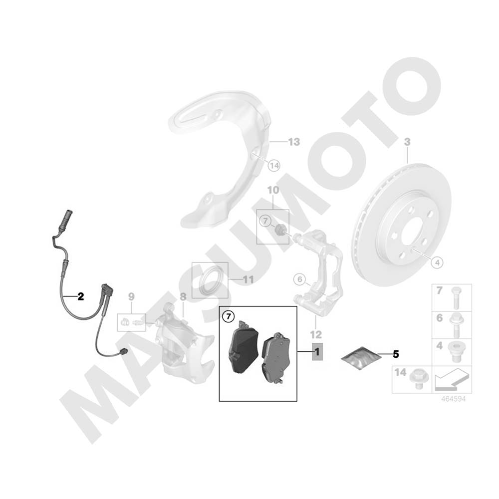 M1416 Pastillas de freno Carbo-Cerámica delantera BMW X1 F48 LCI (2015-2020)