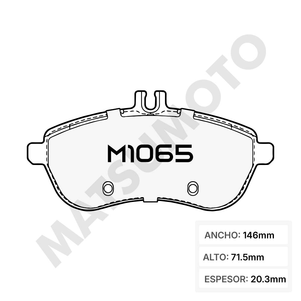 M1065 Pastillas de freno Carbo-Cerámica delanteras Mercedes Benz C180 C200 (2014-2019)