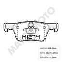 M1274 Pastillas de freno Carbo-Cerámica trasera BMW 320i F30 (2011-2016)