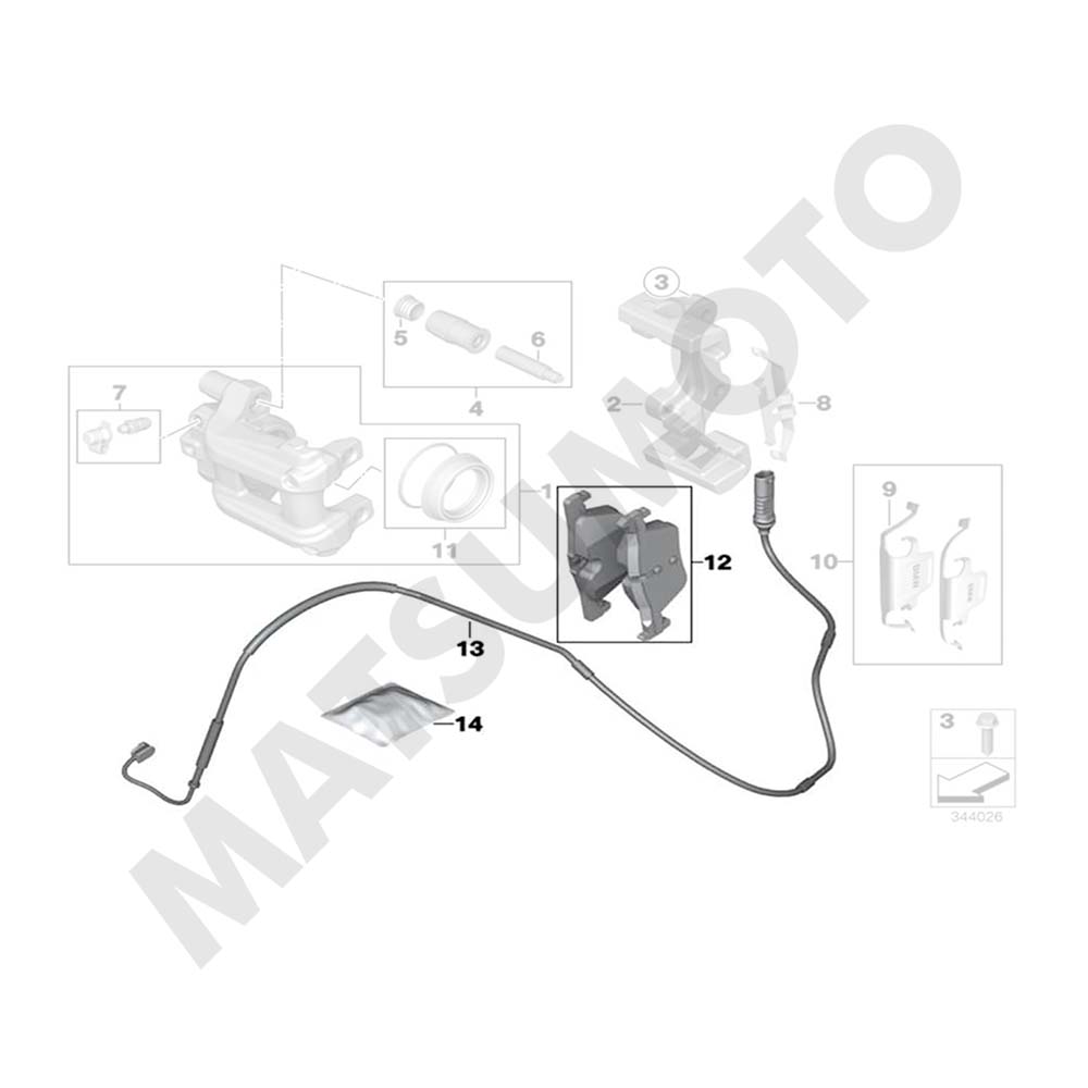 M1274 Pastillas de freno Carbo-Cerámica trasera BMW 320i F30 (2011-2016)