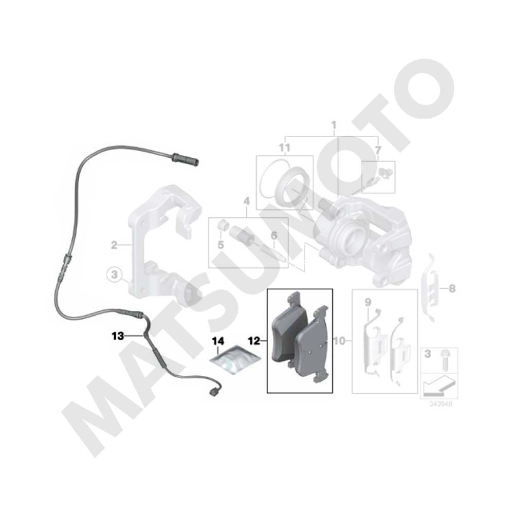 M1492/M1404 Pastillas de freno Carbo-Cerámica delantera BMW 320i F30 (2011-2016)