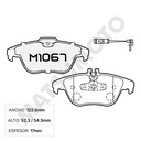M1067 Pastillas de freno Carbo-Cerámica trasera Mercedes Benz C180 C200 (2014-2019)