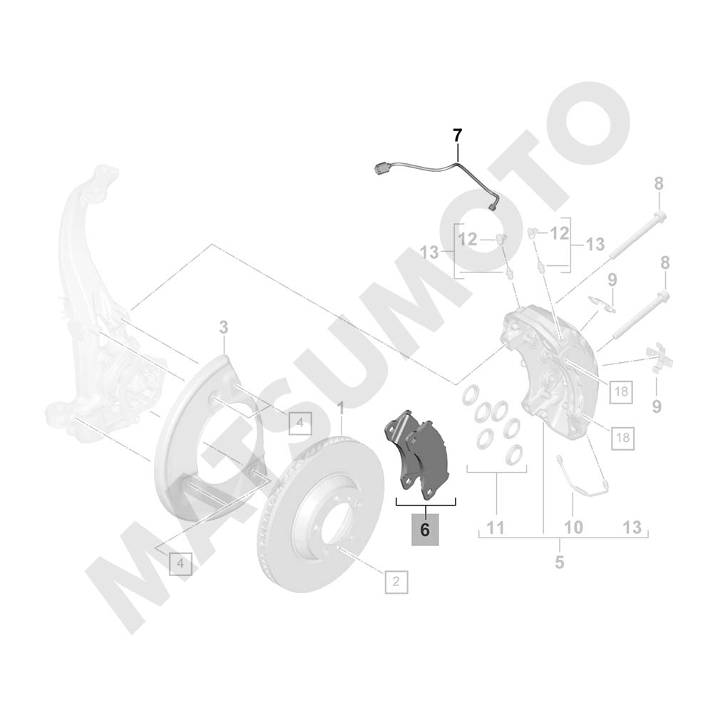M1544 Pastillas de freno delanteras Porsche Macan TFSI 95B-2 (2014 - 2020)