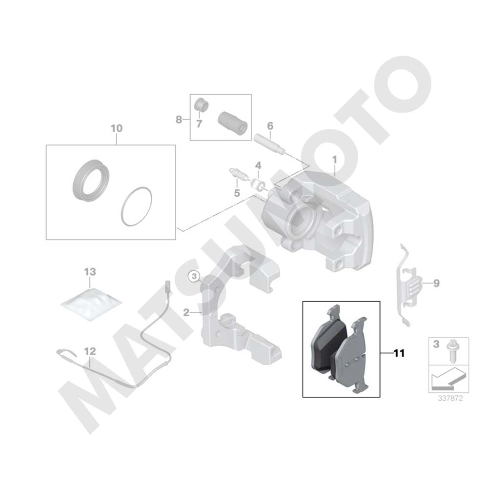 M933 Pastillas de freno trasera X5 / X6 (2013-2019)