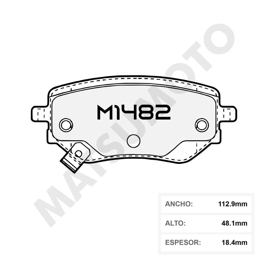 M1482 Pastillas de freno Low Metal Traseras Nissan Navara (2021 - actual)