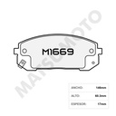 M1669 Pastillas de Freno Low Metal Black Edition delantera para Hyundai Kia