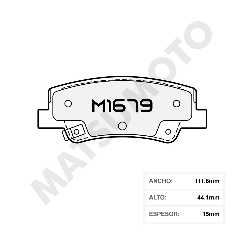 M1679 Pastillas de freno low metal