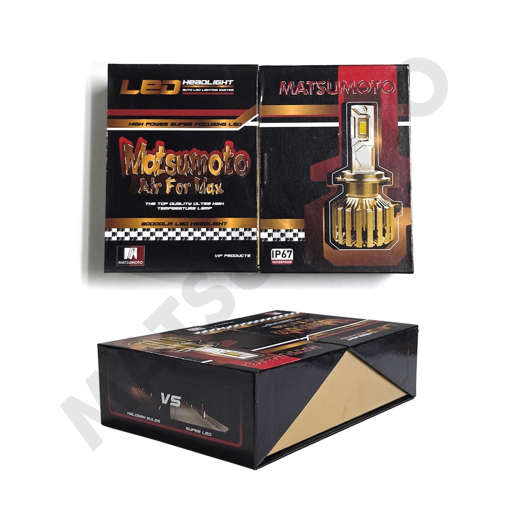 Set de Ampolletas LED M38 H11 30000lm Air Force Max 150w