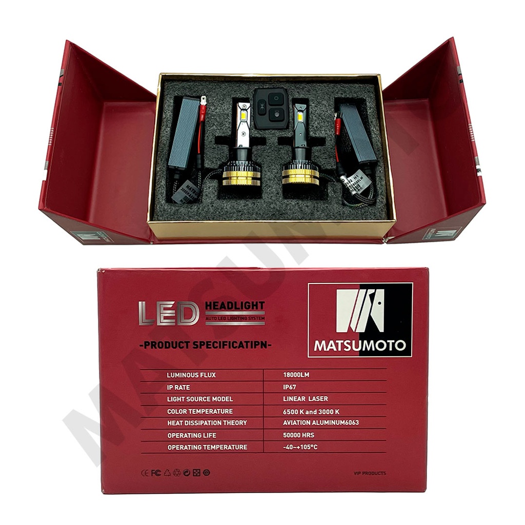 Set de Ampolletas LED M32 H1 18000lm Bicolor