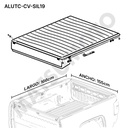 Cubierta Retráctil Chevrolet Silverado 5,5 FT  (2019-ON) / Sistema Manual de Aluminio High Performance con Cerradura antirrobo