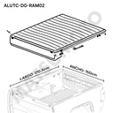 Cubierta Retráctil Dodge RAM1500 5,7 FT (2002-ON) / Sistema Manual de Aluminio High Performance con Cerradura antirrobo