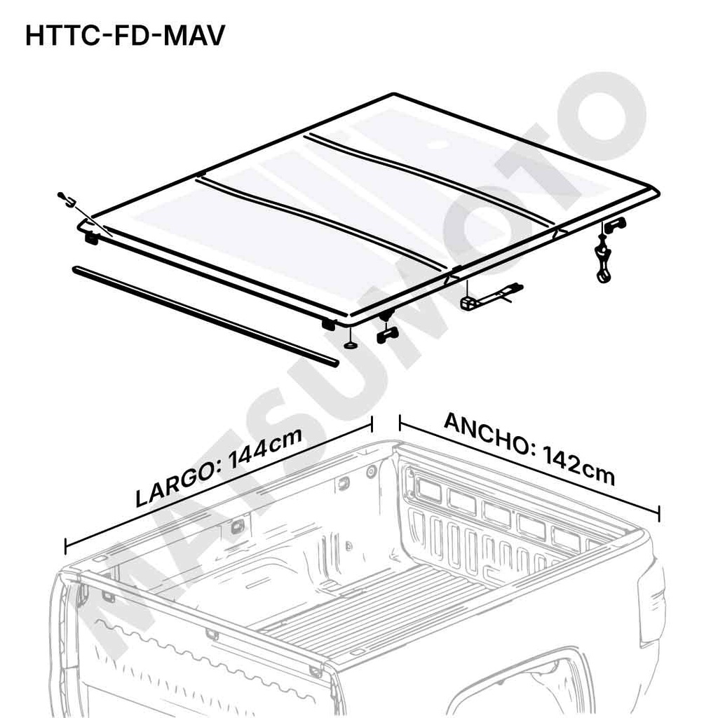 Tapa Rígida Plegable Ford Maverick (2021-ON)