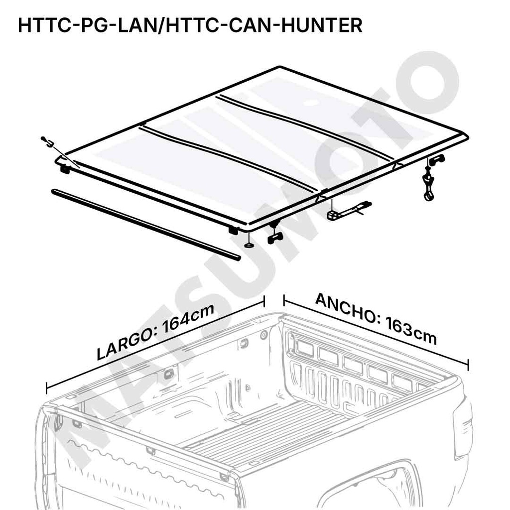 Tapa Rígida Plegable Peugeot Landtrek (2021-ON) / Changan Hunter