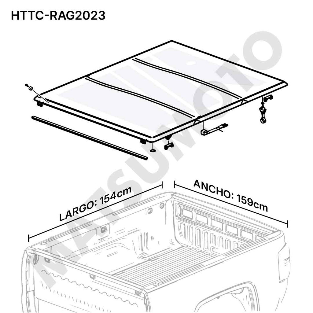 Tapa Rígida Plegable Ford Ranger (2023-2026)