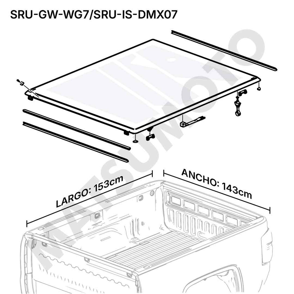 Lona Marítima Great Wall Wingle 7 (2018-ON) / Chevrolet D-Max (2005-2012)
