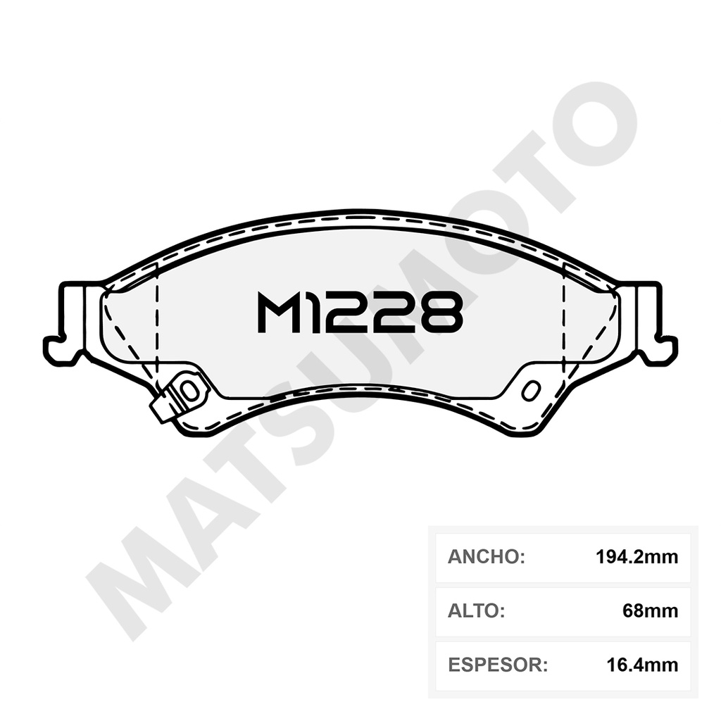 M1228 Pastillas de Freno Semi-metálica Delanteras Ford Ranger (2023-ON)