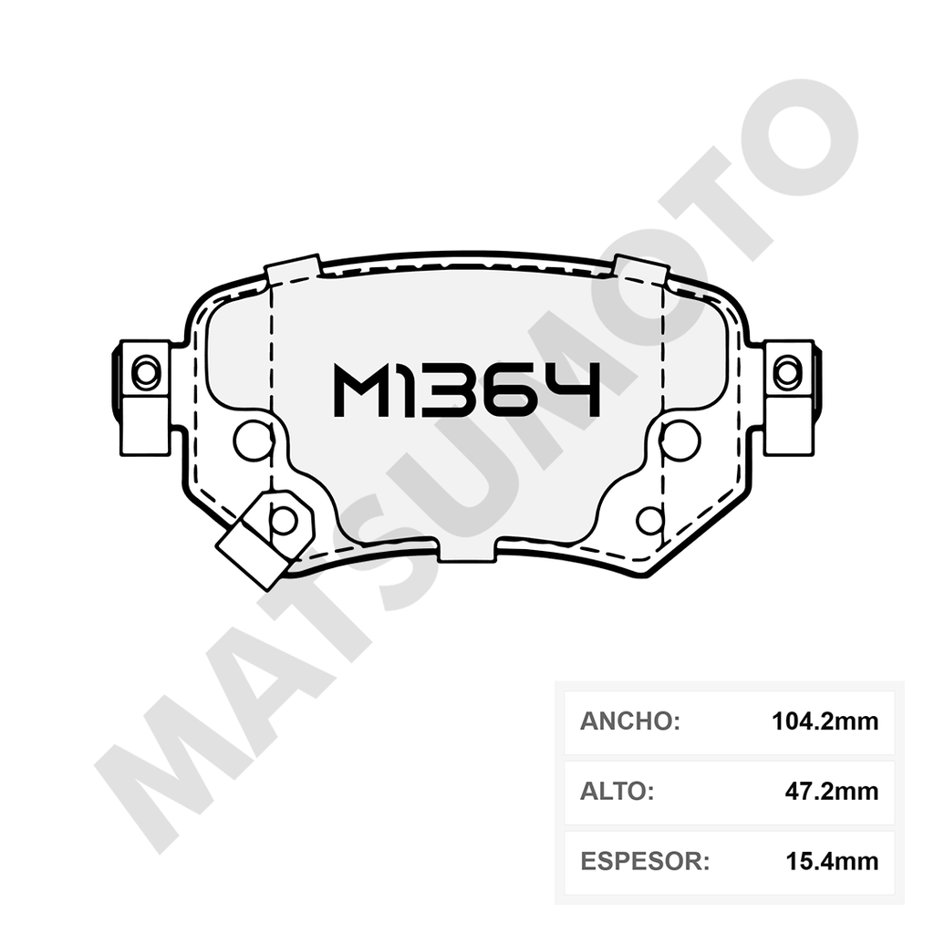 M1364 Pastillas de Freno Cerámica Traseras Mazda 6 (2015-2024)
