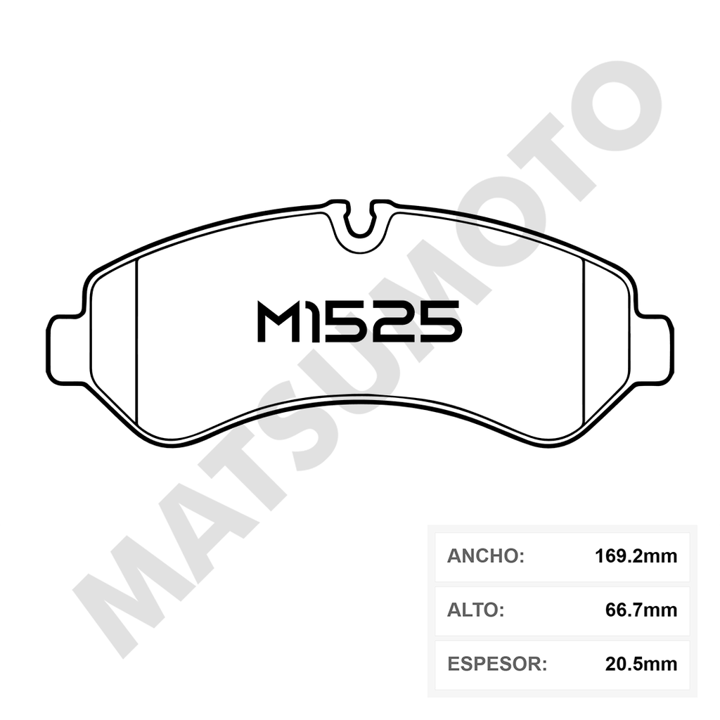 M1525 Pastillas de Freno Cerámica Traseras Mercedes Benz Sprinter (2018-ON)