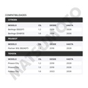 M1534 Pastillas de Freno Cerámica Traseras Citroen / Peugeot / Toyota