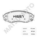 M1557 Pastillas de Freno Cerámica Delanteras Changan Hunter F70 (2019-ON) / Fiat / Peugeot Landtrek (2021 - ON)