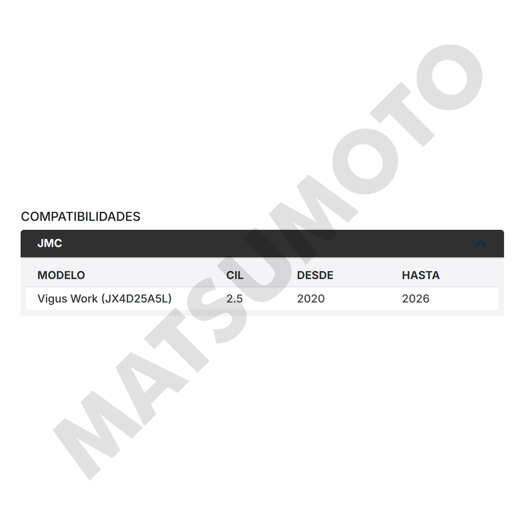 M1564 Pastillas de Freno Cerámica JMC Vigus 5 2WD / 4WD (2021-ON)