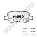 M1580 Pastillas de Freno Cerámica Traseras Hyundai Santa Fe (2020-ON) / Kia Sorento (2020-ON)