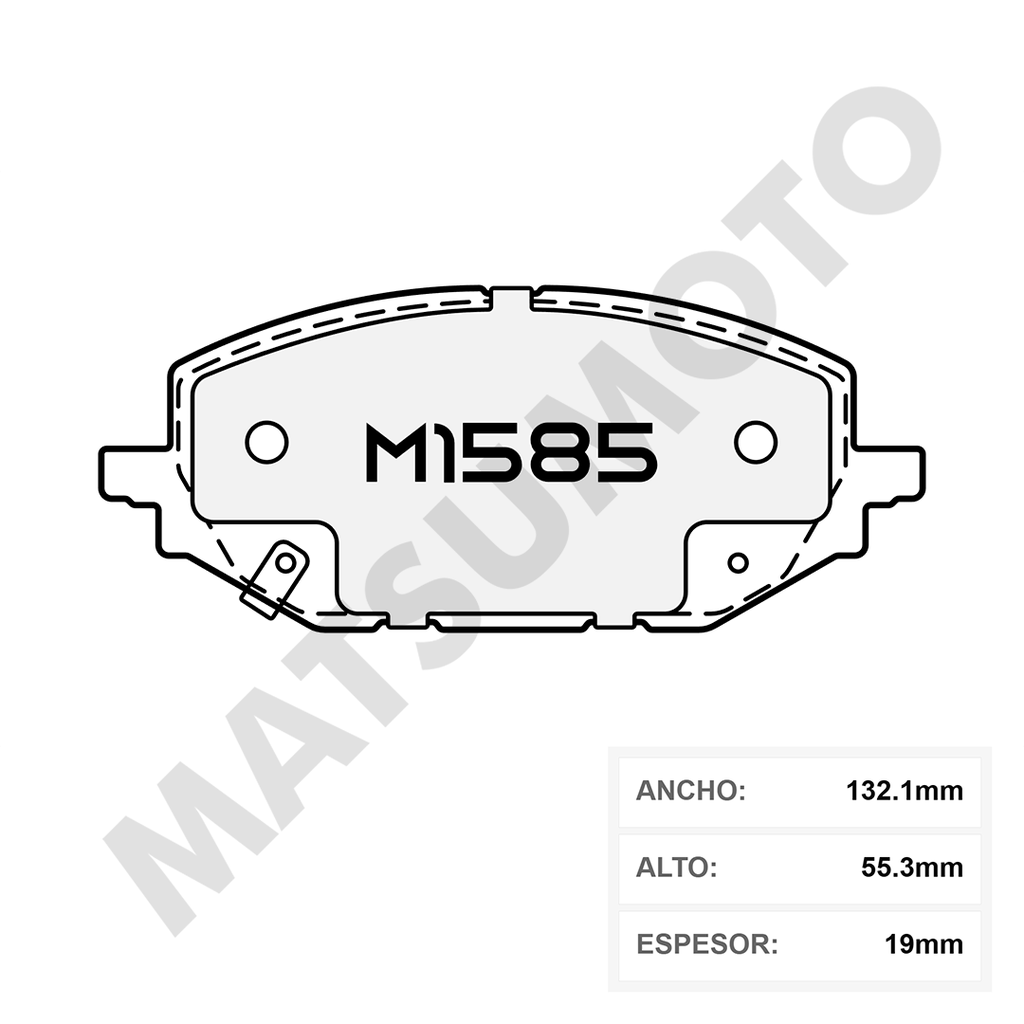 M1585 Pastillas de Freno Cerámica Delanteras Chevrolet Tracker (2020-ON) / Montana (2024 - On)