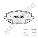M1585 Pastillas de Freno Cerámica Delanteras Chevrolet Tracker (2020-ON) / Montana (2024 - On)