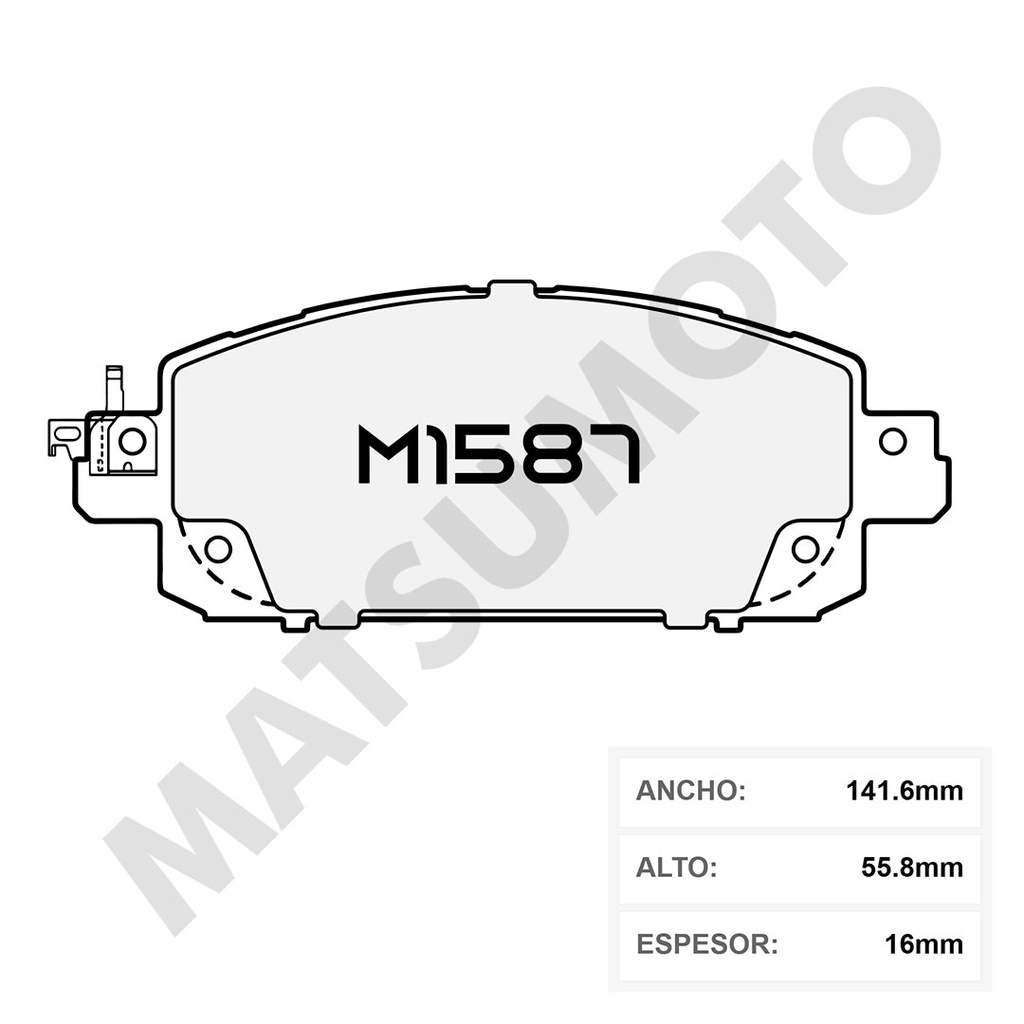 M1587 Pastillas de Freno Cerámica Delanteras Nissan Sentra (2019-ON) / Kicks (2016-2024)