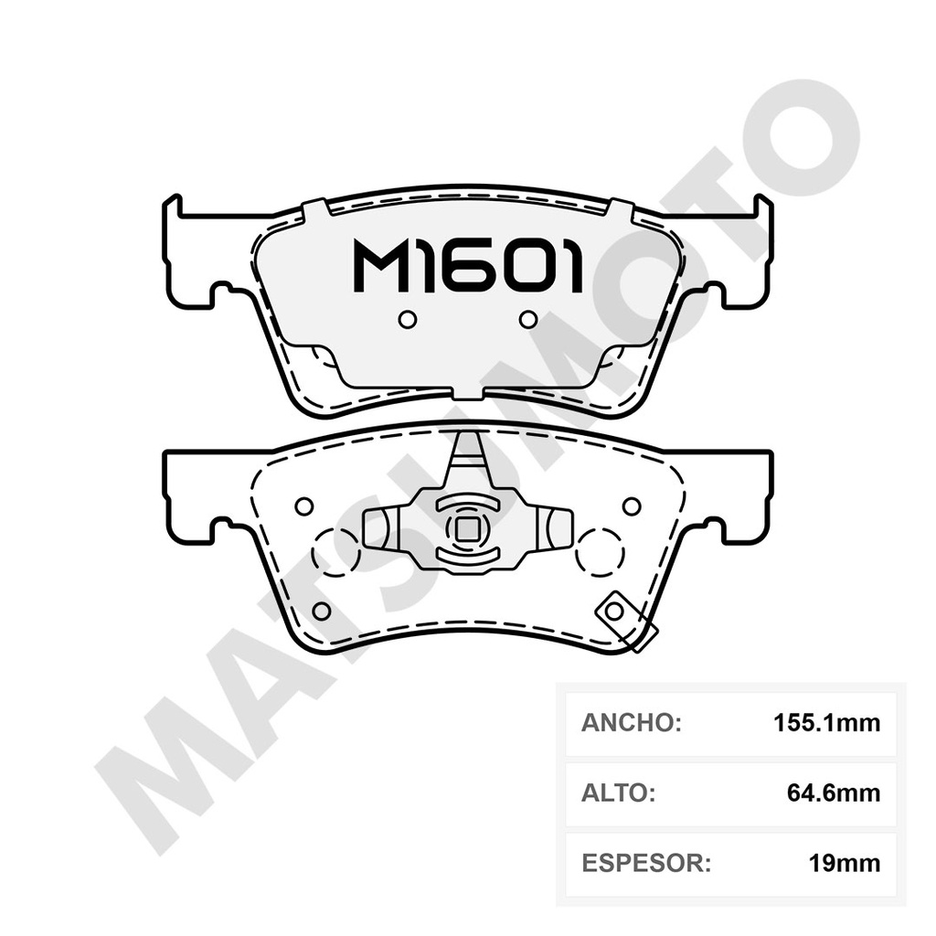 M1601 Pastillas de Freno Cerámica Delanteras Great Wall Haval H6 (2017-ON) / H7 (2019-ON)