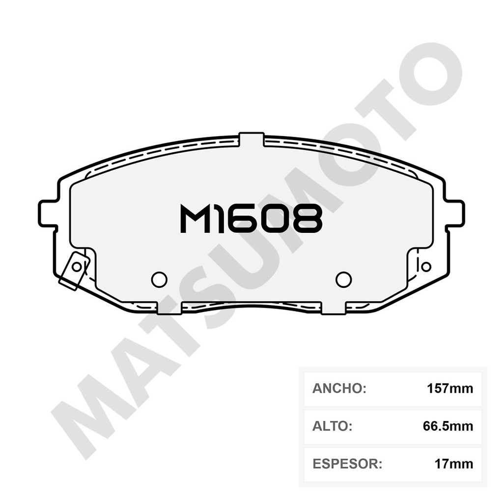 M1608 Pastillas de Freno Cerámica Delanteras Hyundai Staria (2021-ON)