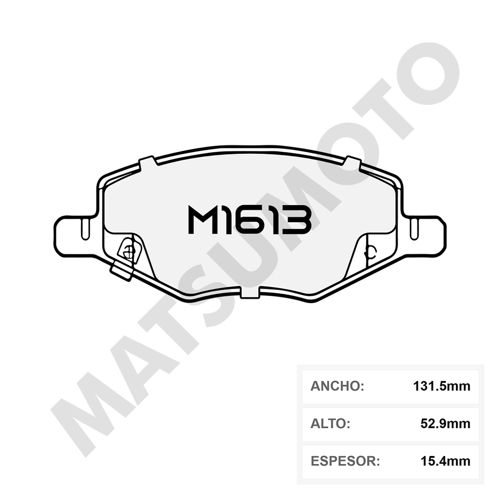 M1613 Pastillas de Freno Cerámica Delanteras Changan Alsvin (2018-ON)