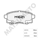 M1621 Pastillas de Freno Cerámica Traseras JAC T6 (2018-ON) / T8 Pro (2020-ON)