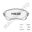 M1632 Pastillas de Freno Cerámica Delanteras Toyota Corolla (2018-2024) / Yaris (2020-2024)