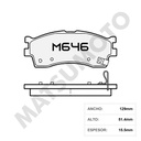 M646 Pastillas de Freno Semi-metálica Delanteras Kia Rio (2000-2005)