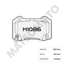 M1086/M946 Pastillas de Freno Cerámica Traseras Chevrolet Camaro / Dodge / Jeep