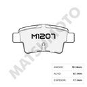 M1207 Pastillas de Freno Cerámica Traseras Fiat / Chevrolet / Opel