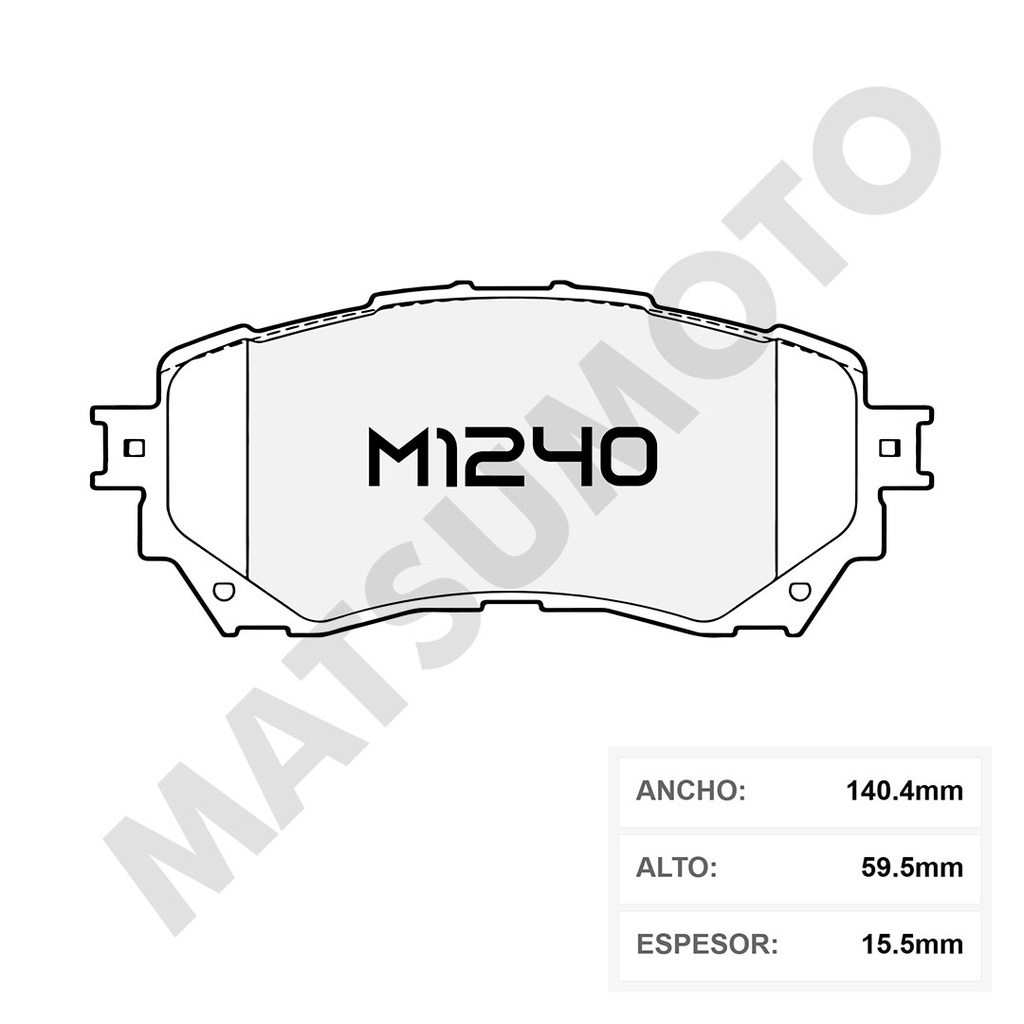 M1240 Pastillas de Freno Cerámica Delanteras Mazda 6 (2013-2024) / CX-5 (2016-2024)