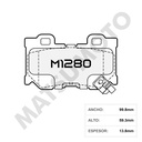 M1280 Pastillas de Freno Cerámica Traseras Nissan 370z (2009-2014) / Infiniti