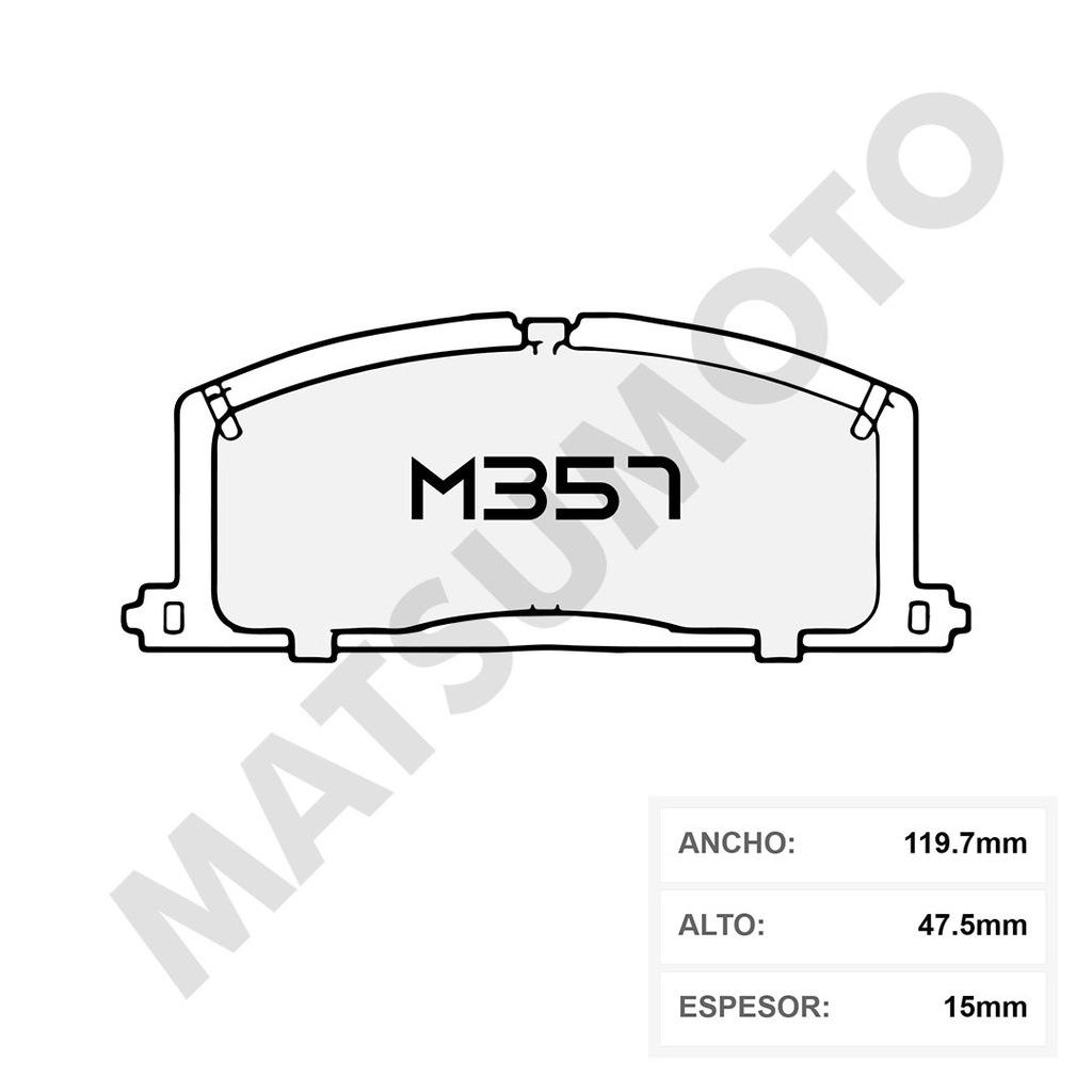 M357 Pastillas de Freno Low Metal Delanteras Toyota Tercel / Corolla (1983-1999)