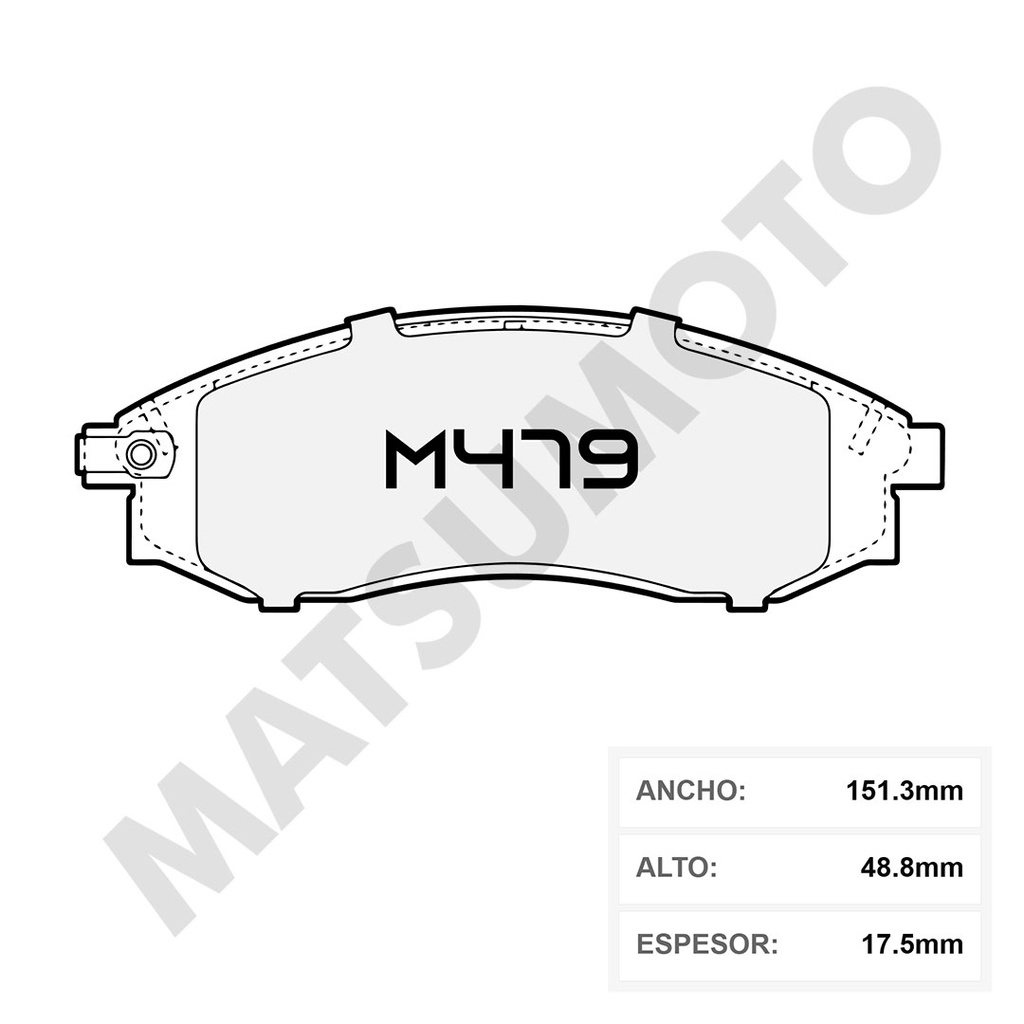 M479 Pastillas de Freno Cerámica Delanteras Mitsubishi L200 (2001-2007)