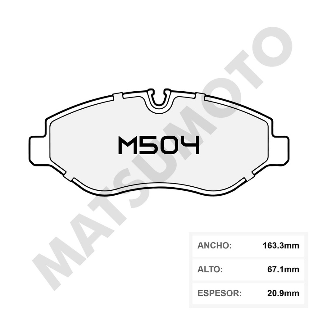 M504 Pastillas de Freno Cerámica Delanteras Mercedes Benz / Volkswagen