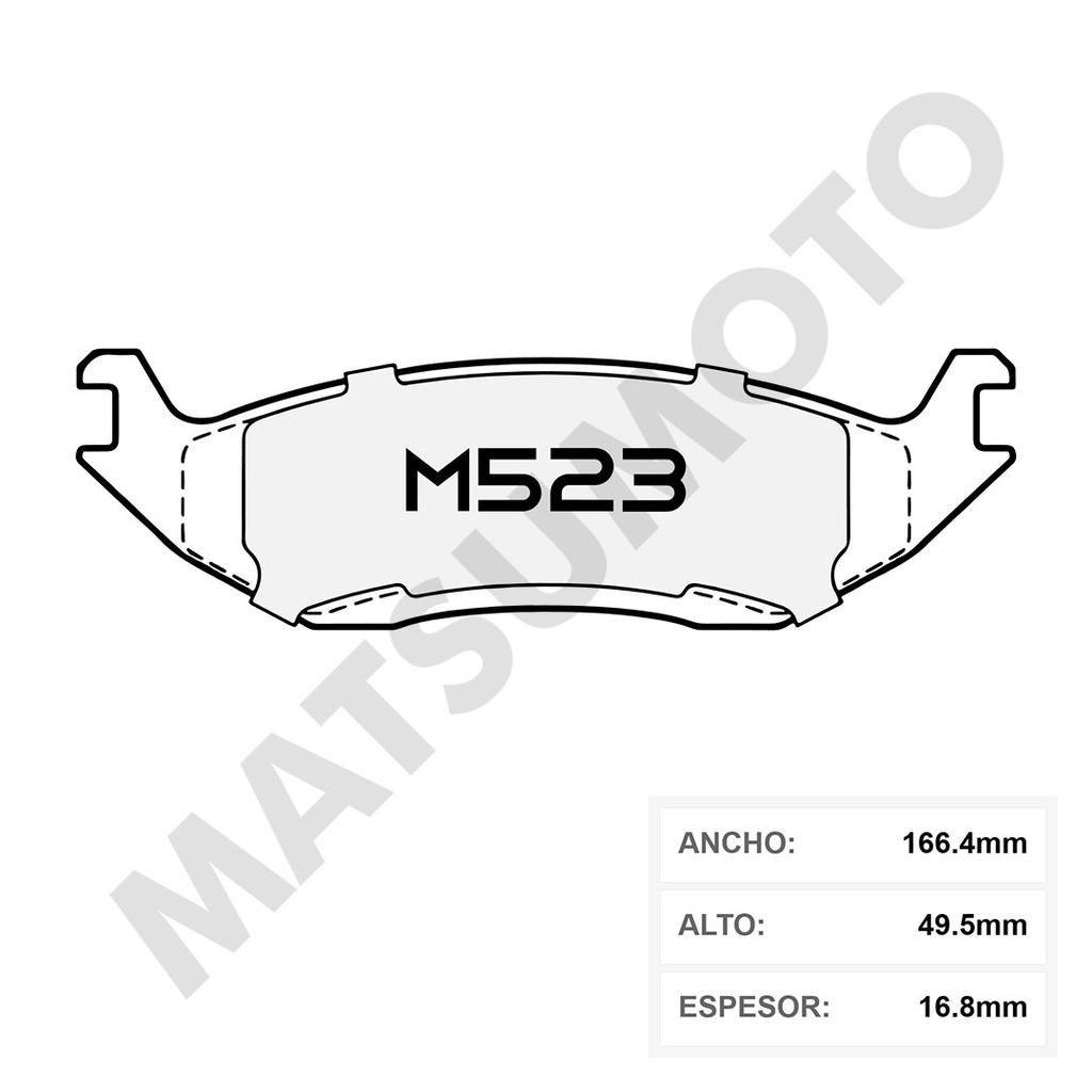 M523 Pastillas de Freno Cerámica Traseras Dodge RAM 1500 / Durango